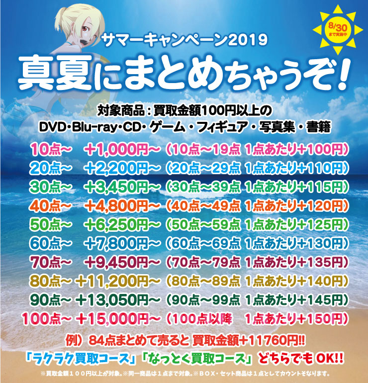 サマーキャンペーン2019真夏にまとめちゃうぞ!